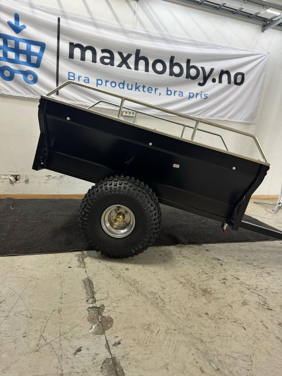 PRO 800KG ATV Henger M/vridbar kulekobling, tipp og høyere sider